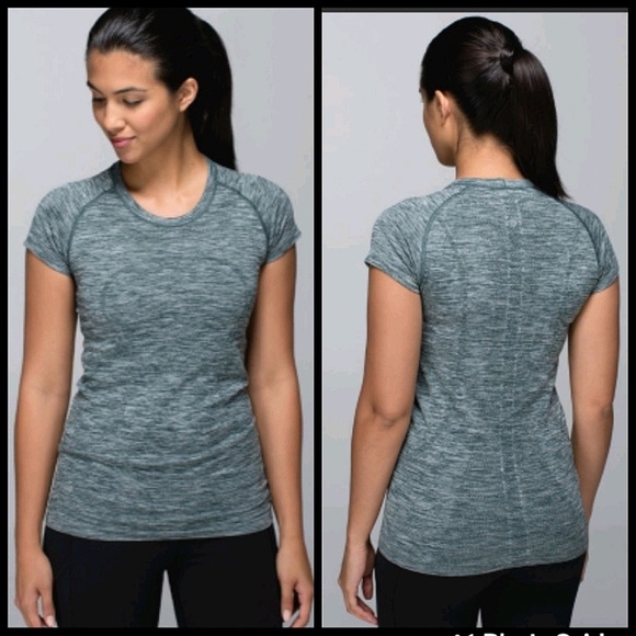 lululemon athletica Tops - Lululemon Swiftly short sleeve blue grey shirt 6